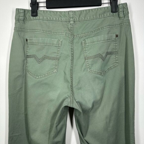 Northern Reflections Green Weekend Cropped Pants Size 8 - Picture 5 of 6